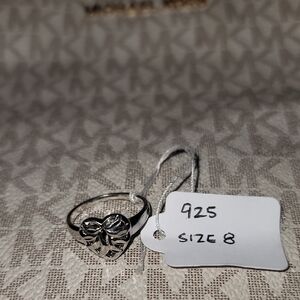 Vintage Sterling Silver Heart Ring — Size 8 💕